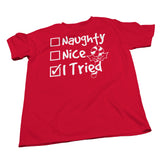 Naughty Nice I Tried Christmas t-shirt - additional product image