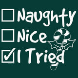 Naughty Nice I Tried Christmas t-shirt - additional product image