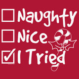 Naughty Nice I Tried Christmas long sleeve shirt - additional product image