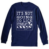 It's Not Gonna Lick Itself Christmas long sleeve shirt - Navy