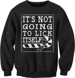 It's Not Gonna Lick Itself Christmas sweatshirt - Black