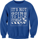 It's Not Gonna Lick Itself Christmas sweatshirt - Royal
