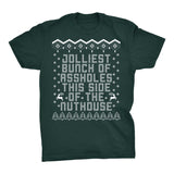 Jolliest Bunch of Assholes Christmas t-shirt - Forest Green
