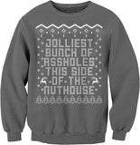 Jolliest Bunch of Assholes Christmas sweatshirt - Charcoal