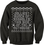Jolliest Bunch of Assholes Christmas sweatshirt - Dark Heather