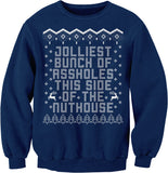 Jolliest Bunch of Assholes Christmas sweatshirt - Navy