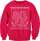 Jolliest Bunch of Assholes Christmas sweatshirt - Red