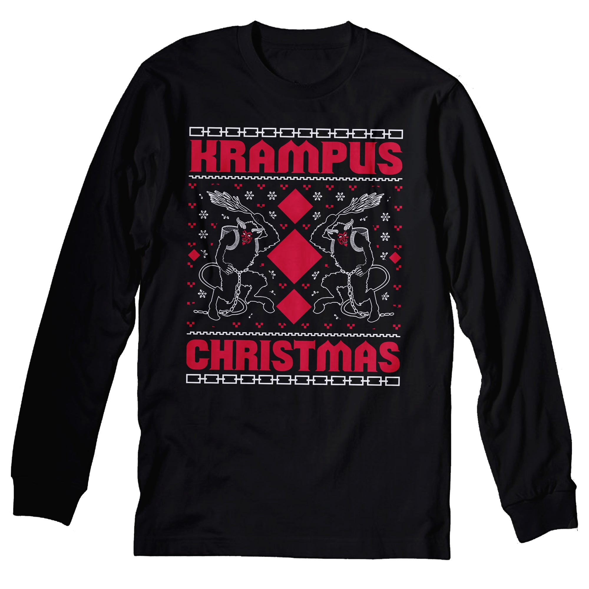 Krampus Christmas long sleeve shirt - Black