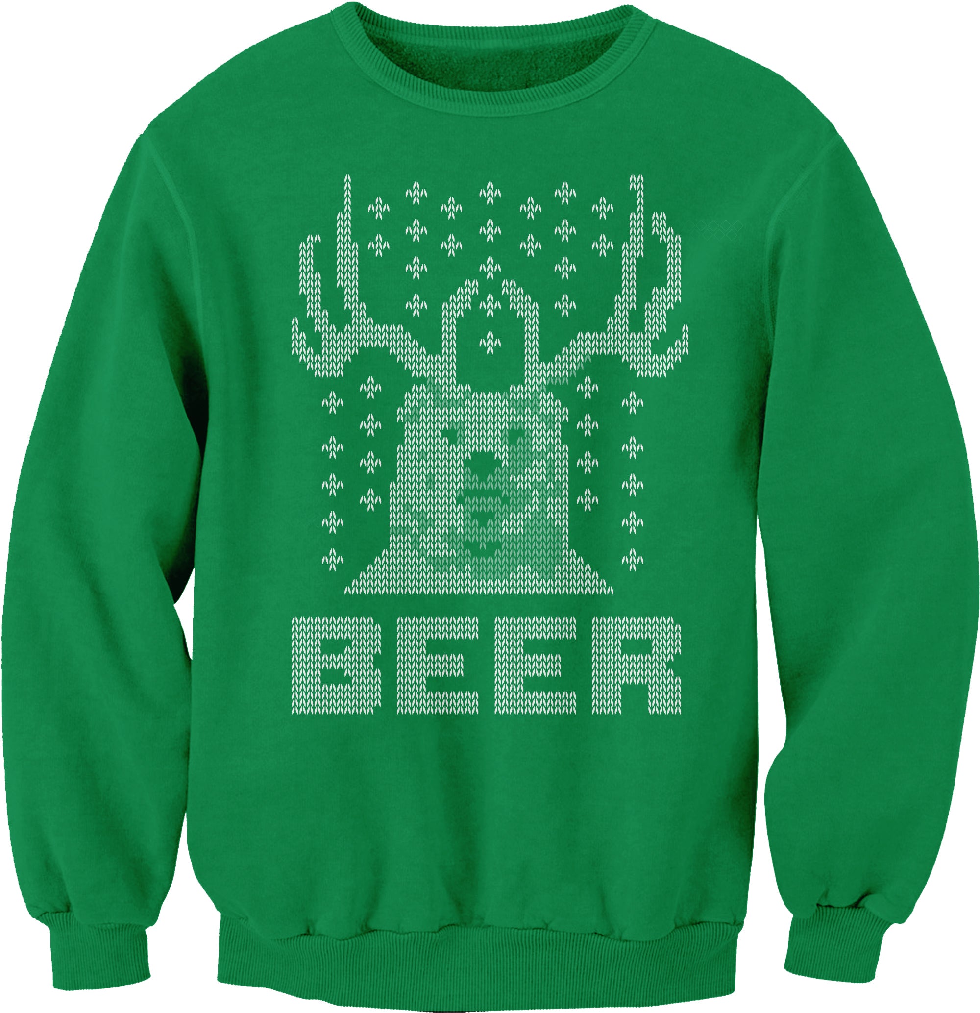 Bear Deer Beer Christmas sweatshirt - Kelly