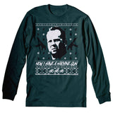 Now I Have a Machine Gun Christmas long sleeve shirt - Forest Green