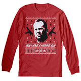 Now I Have a Machine Gun Christmas long sleeve shirt - Red