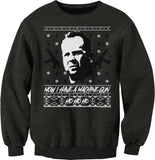 Now I Have a Machine Gun Christmas sweatshirt - Dark Heather