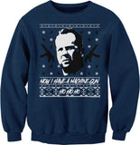 Now I Have a Machine Gun Christmas sweatshirt - Navy