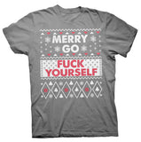 Merry Go Fuck Yourself Christmas t-shirt - Charcoal