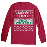 Merry Go Fuck Yourself Christmas long sleeve shirt - Red