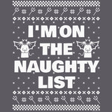 I'm on the Naughty List Christmas t-shirt - additional product image