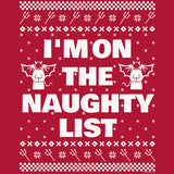 I'm on the Naughty List Christmas t-shirt - additional product image