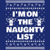 I'm on the Naughty List Christmas t-shirt - additional product image