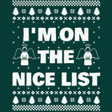 I'm on the Nice List Christmas t-shirt - additional product image