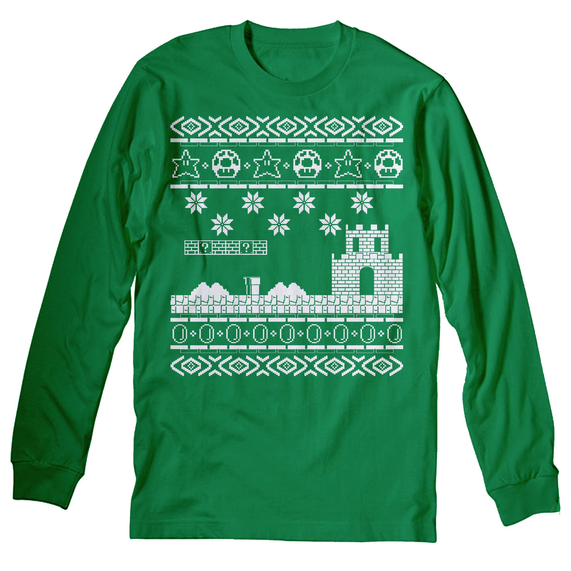 Retro Gaming Gamer Christmas long sleeve shirt - Kelly
