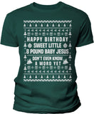 Ricky Bobby 8 Pound Baby Jesus Christmas t-shirt - Forest