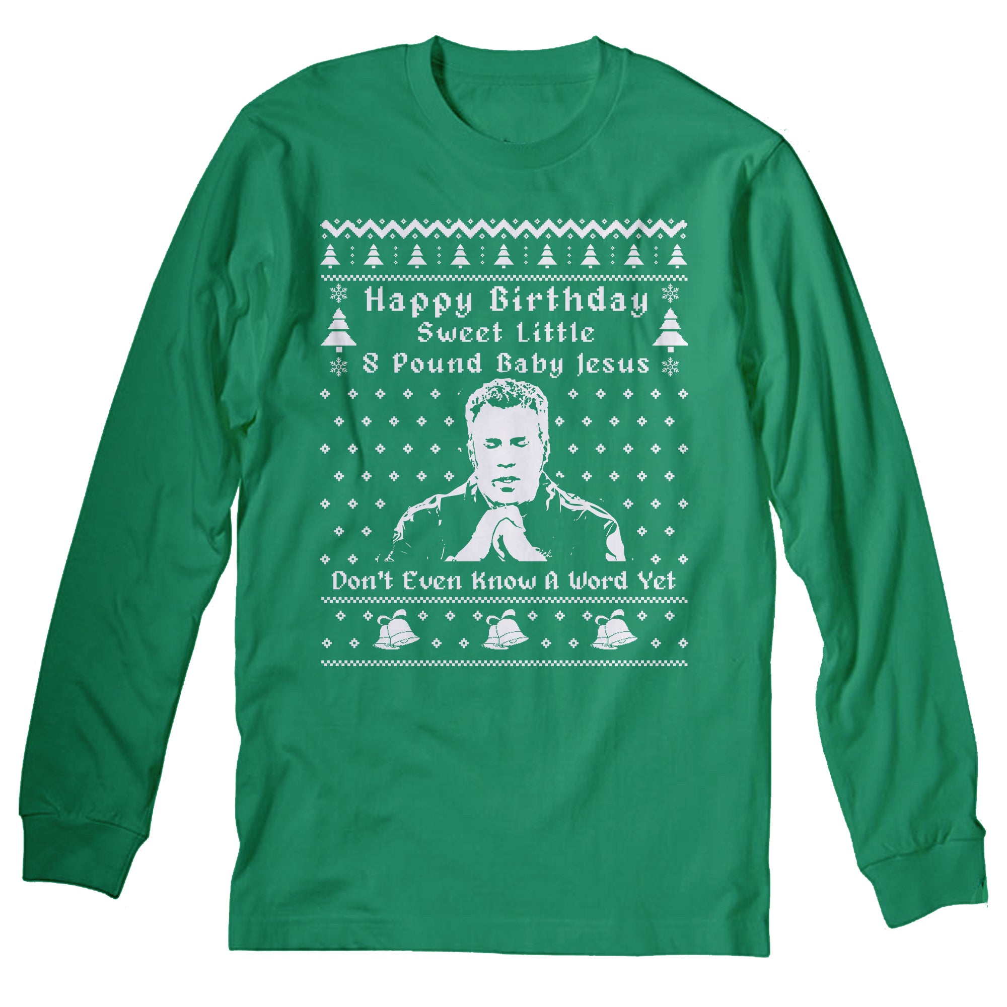 Sweet Little 8 Pound Baby Jesus Christmas long sleeve shirt - Kelly