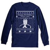 Sweet Little 8 Pound Baby Jesus Christmas long sleeve shirt - Navy