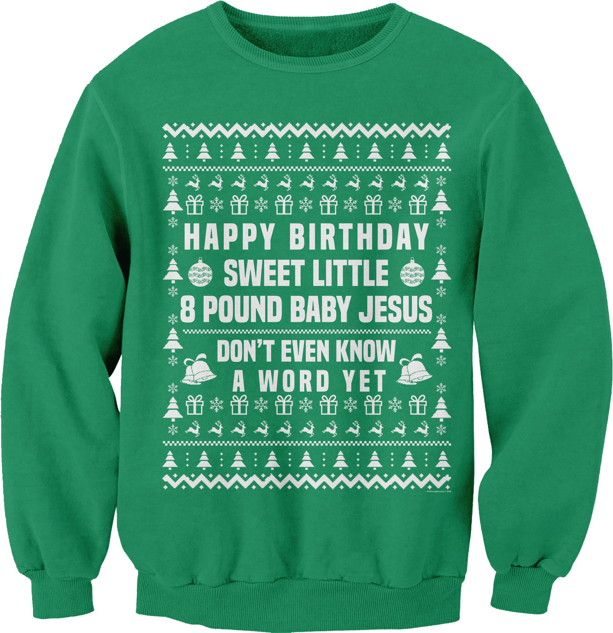 Ricky Bobby 8 Pound Baby Jesus Christmas sweatshirt - Kelly
