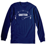 Shitter Was Full Gauge Christmas long sleeve shirt - Navy
