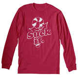 Suck It Candy Cane Christmas long sleeve shirt - Red