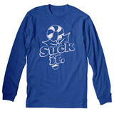 Suck It Candy Cane Christmas long sleeve shirt - Royal