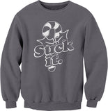 Suck It Candy Cane Christmas sweatshirt - Charcoal