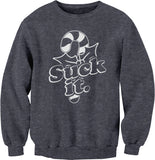 Suck It Candy Cane Christmas sweatshirt - Dark Heather