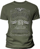 Vintage 1978 Aged to Perfection Men's t-shirt - Military Green