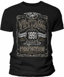 Vintage 1991 Aged to Perfection Men's t-shirt - Black
