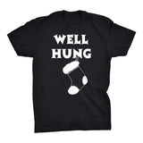 Well Hung Stocking Christmas t-shirt - Black