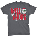 Well Hung Santa Stocking Christmas t-shirt - Charcoal