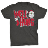 Well Hung Santa Stocking Christmas t-shirt - Dark Heather