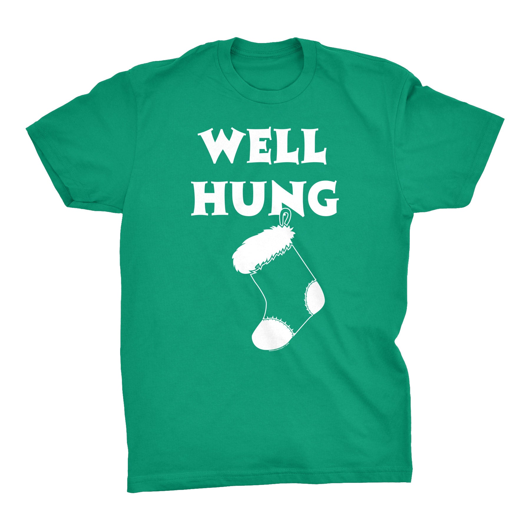 Well Hung Stocking Christmas t-shirt - Kelly