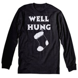 Well Hung Stocking Christmas long sleeve shirt - Dark Heather