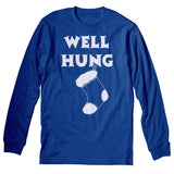 Well Hung Stocking Christmas long sleeve shirt - Royal