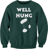 Well Hung Stocking Christmas sweatshirt - Forest