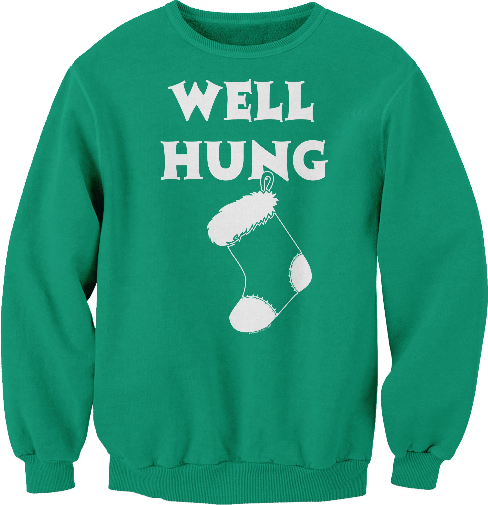 Well Hung Stocking Christmas sweatshirt - Kelly