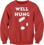 Well Hung Stocking Christmas sweatshirt - Red