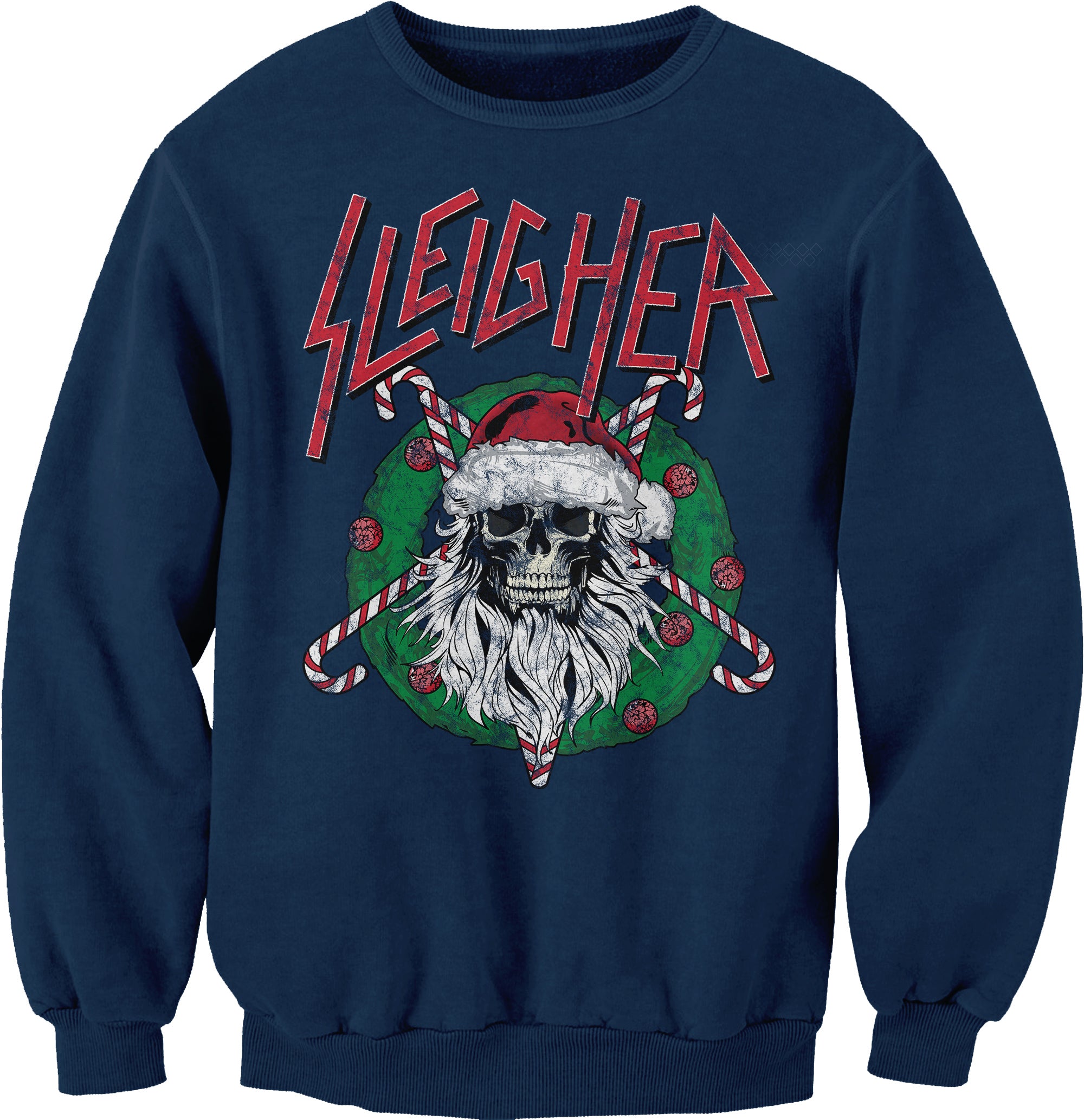 Sweatshirt - Navy - Sleigher printed Christmas design
