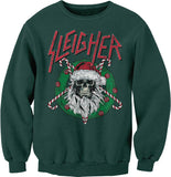 Sweatshirt - Forest Green - Sleigher printed Christmas design