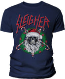 T-Shirt - Navy - Sleigher printed Christmas design