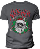T-Shirt - Charcoal - Sleigher printed Christmas design