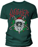 T-Shirt - Forest Green - Sleigher printed Christmas design