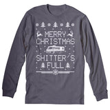 Long Sleeve T-Shirt - Charcoal-0001 - Shitter's Full RV Christmas design
